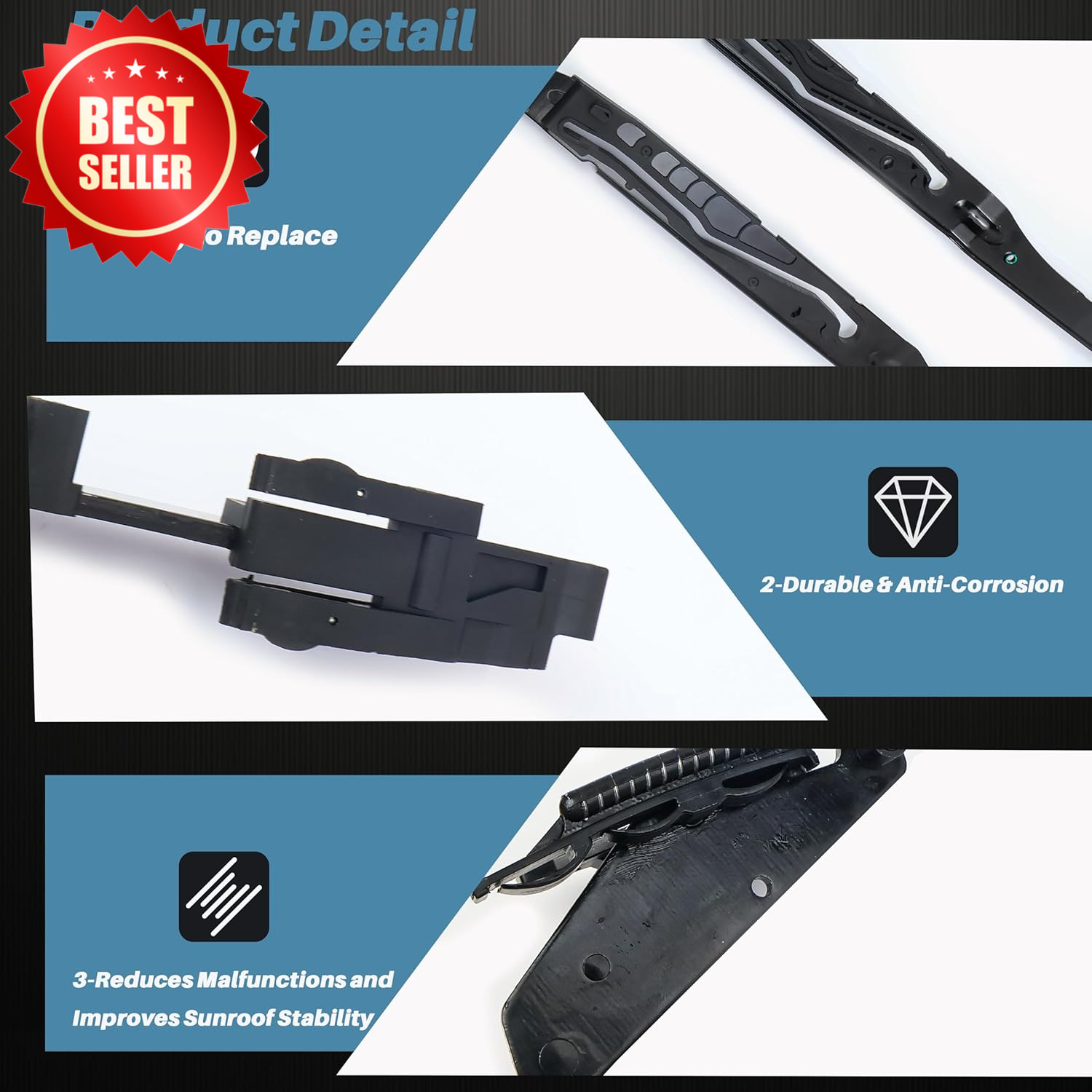Sunroof Glass Track Repair Kit Ford F150 F250 Expedition Lincoln Navigator US
