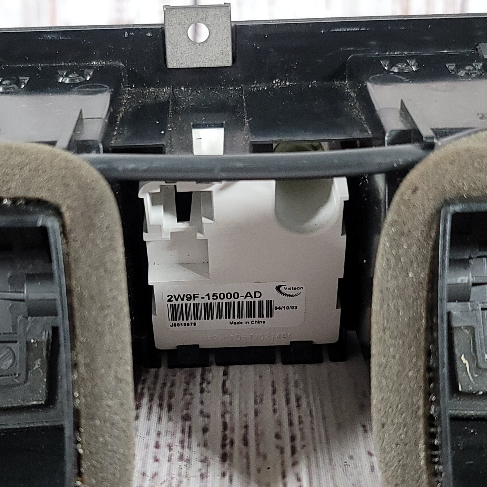 2004 Jaguar XJ8 XJR VDP X350 Front Dash Center Dual AC А/C Air Vent w/ Clock OEM