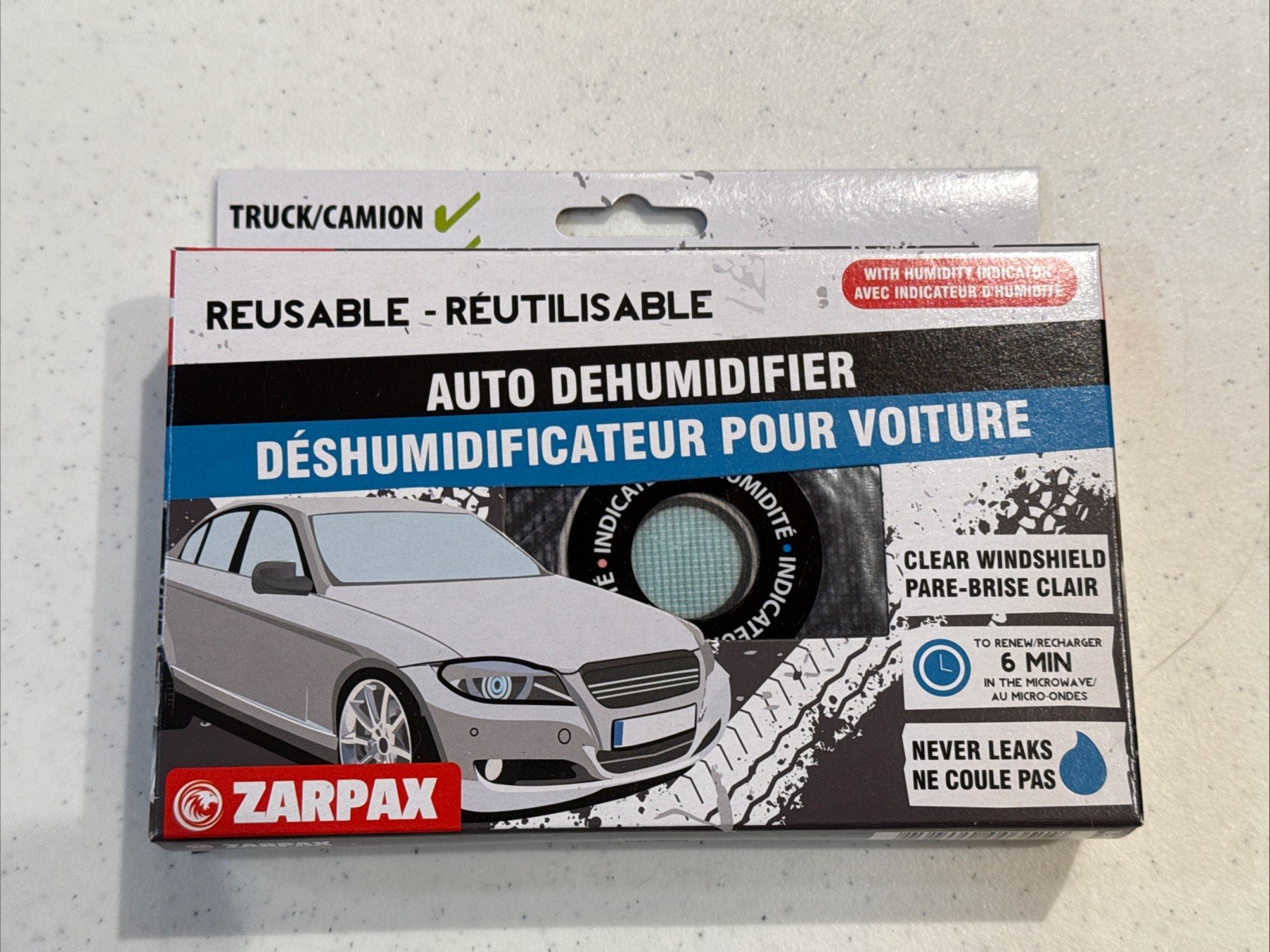 ZARPAX “The Original” Rechargable Auto Dehumidifier Reusable New