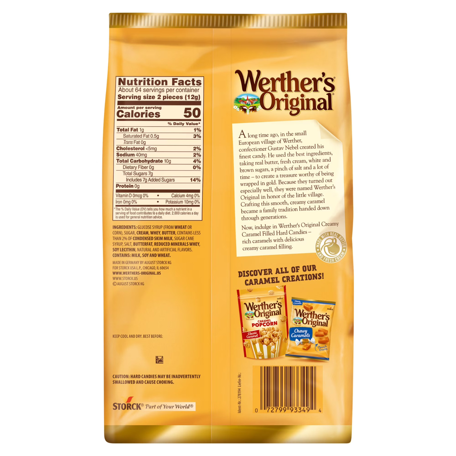 Werther’s Original Creamy Caramel Filled Candy, 27 oz Free Shipping