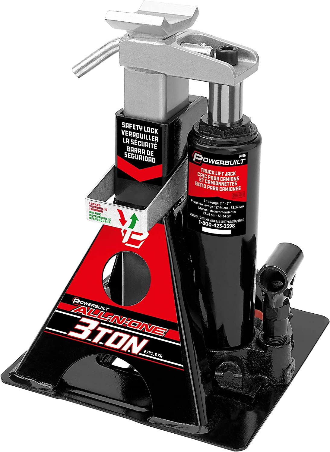 3 TON Hydraulic Bottle Jack & Jack Stand Combo 11-21 IN Truck SUV Car US