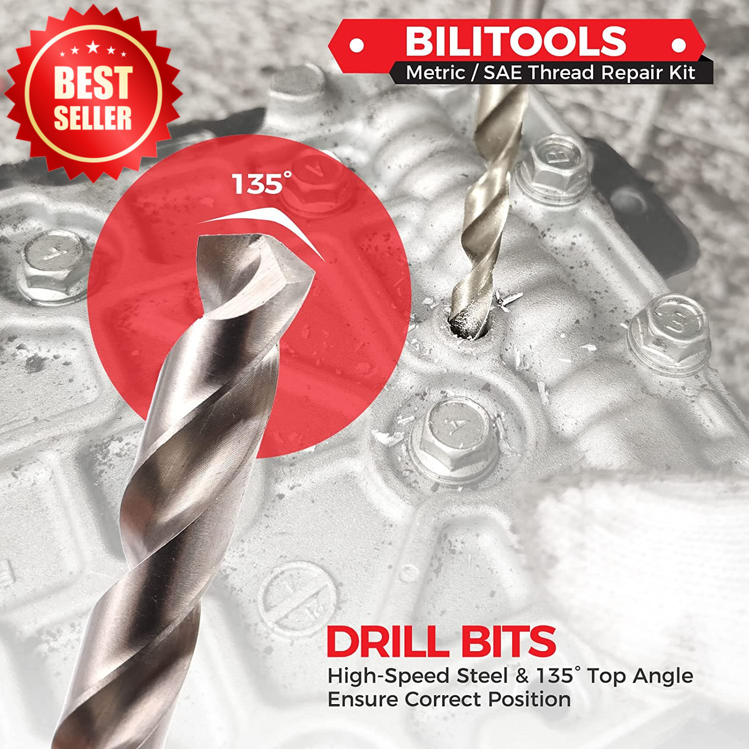 M10x1.5 Metric Thread Repair Kit HSS Drill Tap Insert Rethread Auto Tool US