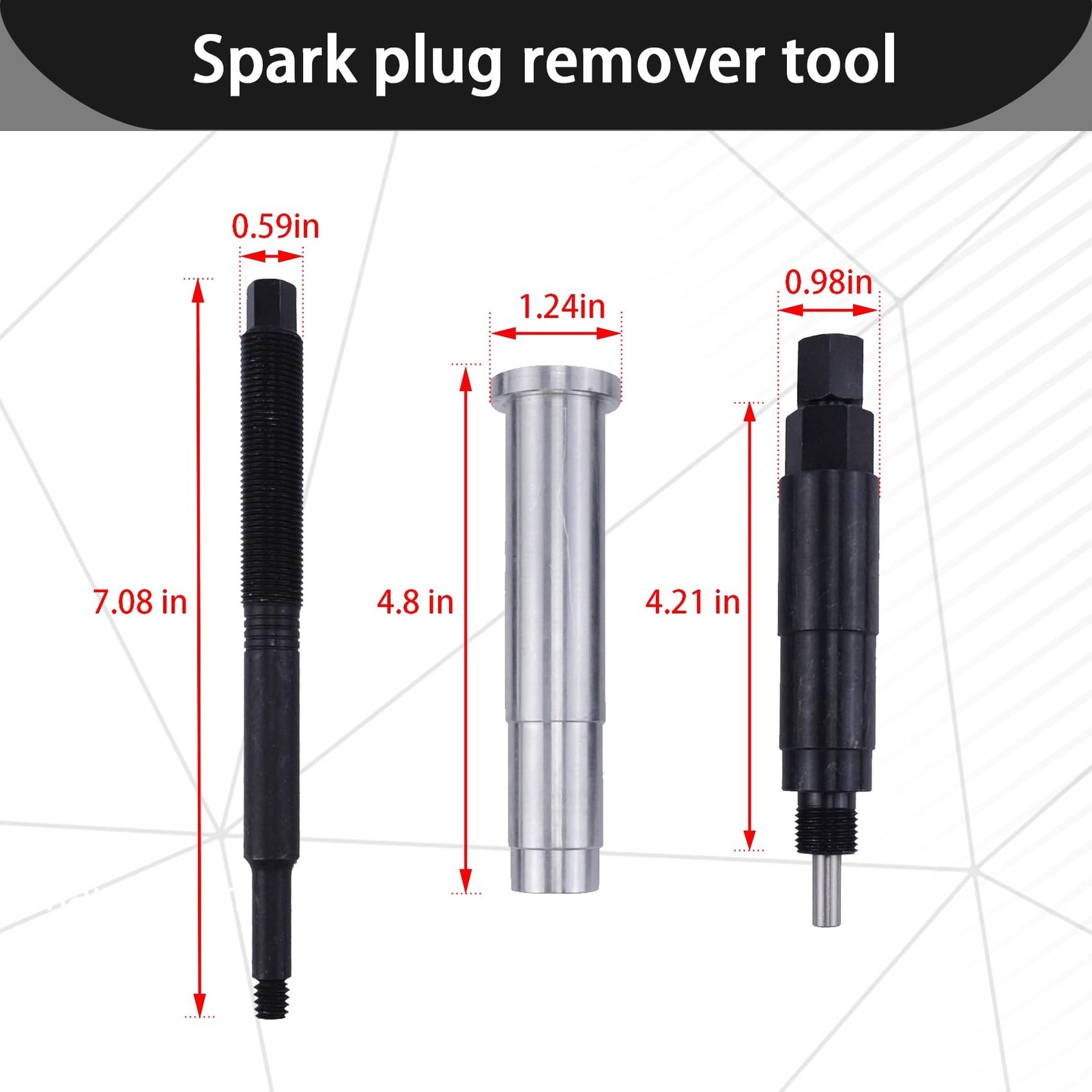 Broken Spark Plug Remover Tool Kit Fits for Triton 3 Valve Engines 5.4L Remov…