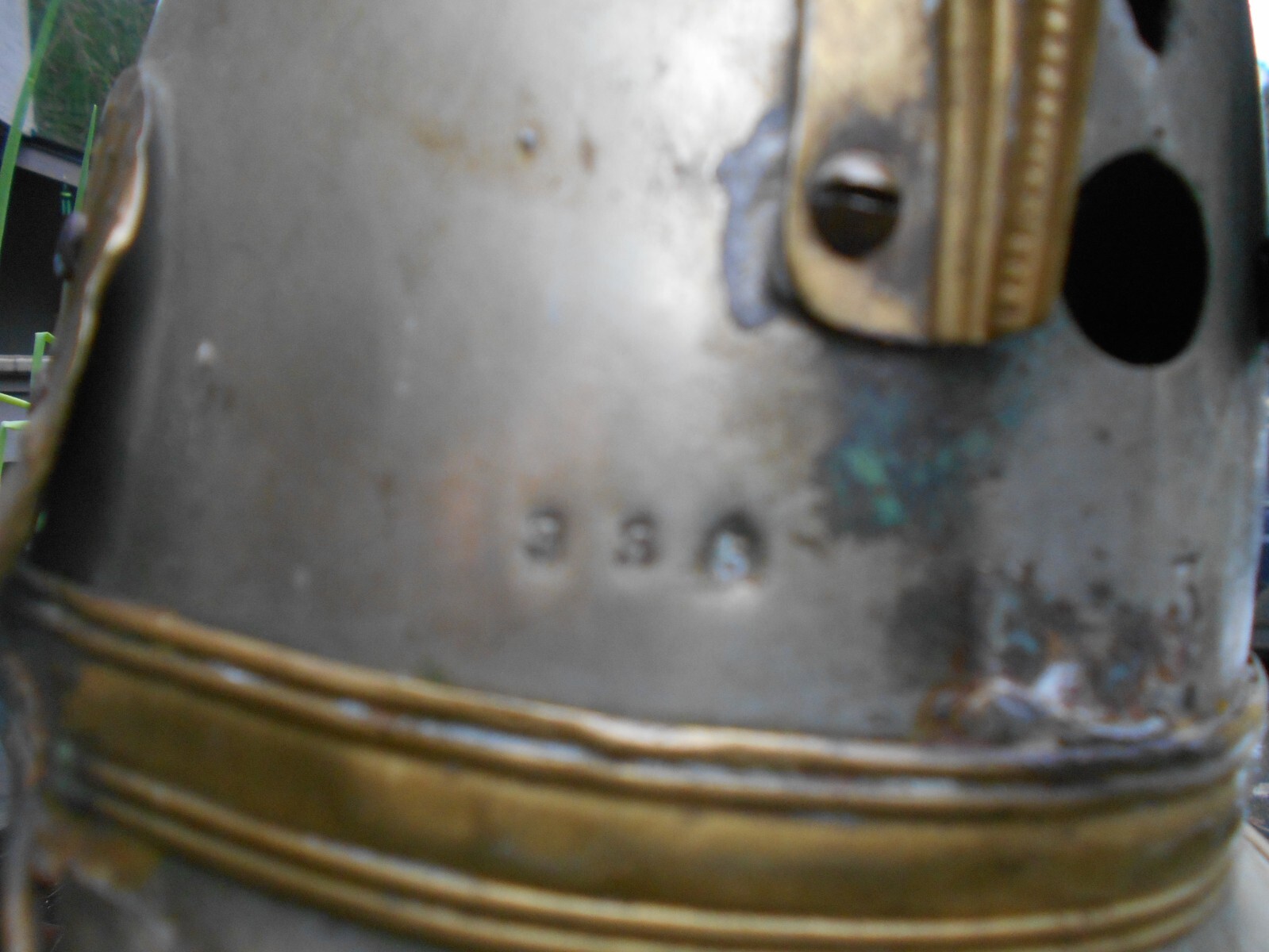 1860`s French second Empire brass fireman helmet
