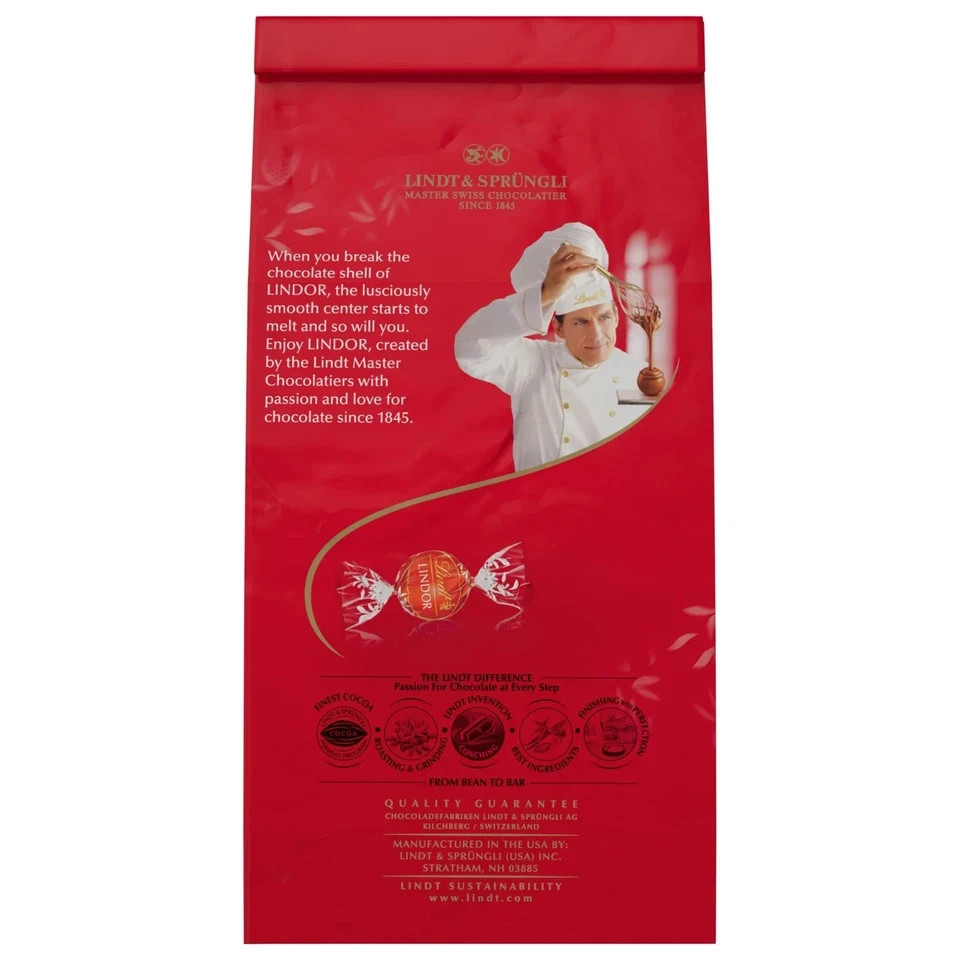 Lindt Lindor Milk Chocolate Candy Truffles, 8.5 oz. Bag…