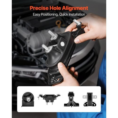 Engine Motor Mount and Transmission Mount Kit Replacement, Set of 4, Compatible