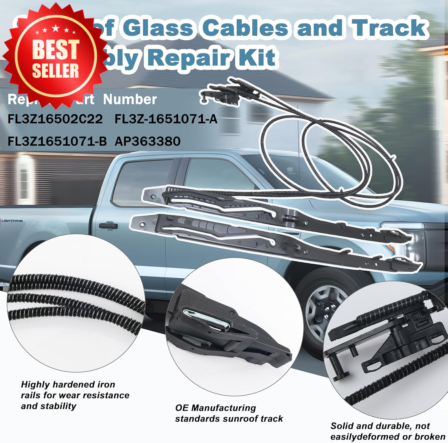 Sunroof Glass Track Repair Kit Ford F150 F250 Expedition Lincoln Navigator US