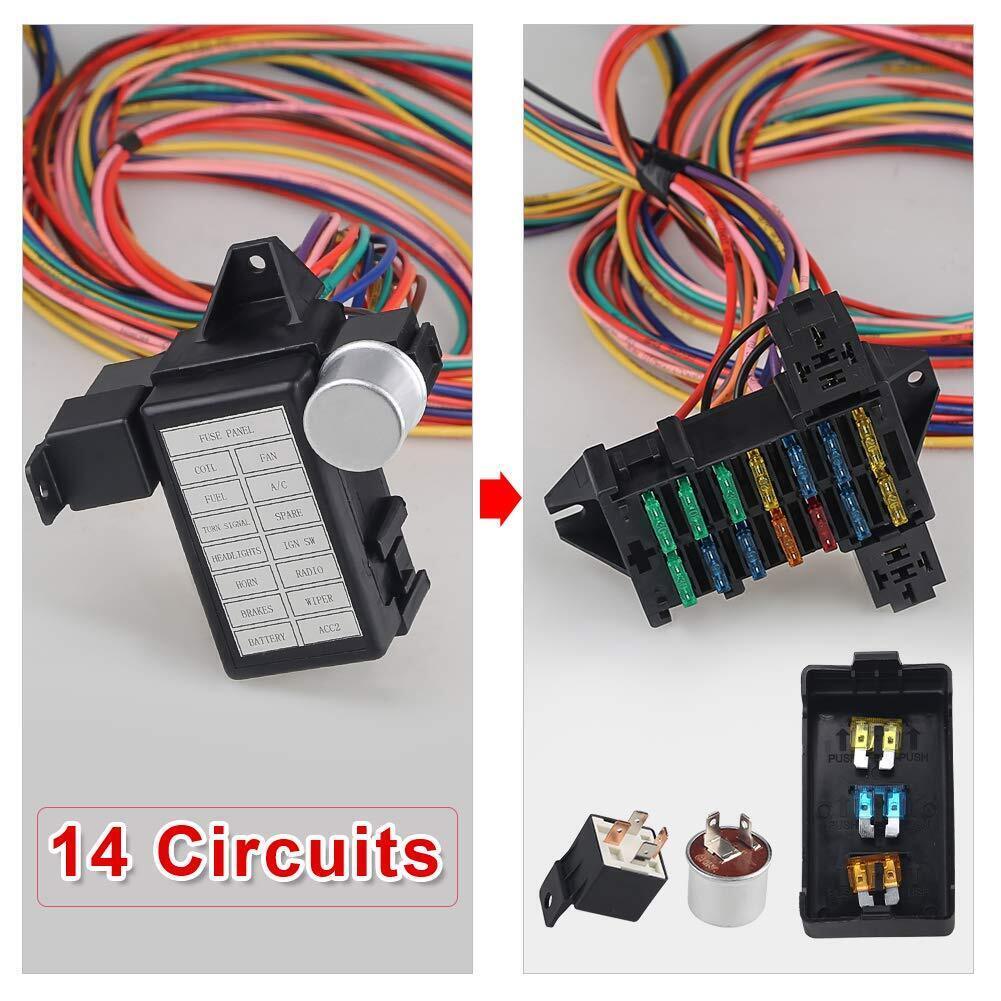 Professional Wiring Harness 14 Circuit Wiring Kit Universal Street Rod …