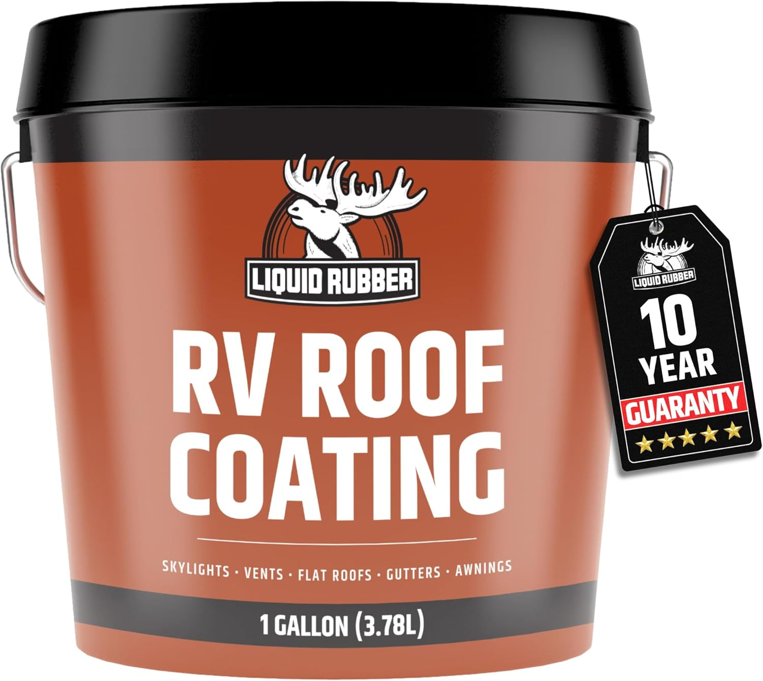 1 Gallon RV Roof Sealant White Solar Reflective EPDM TPO Waterproof US