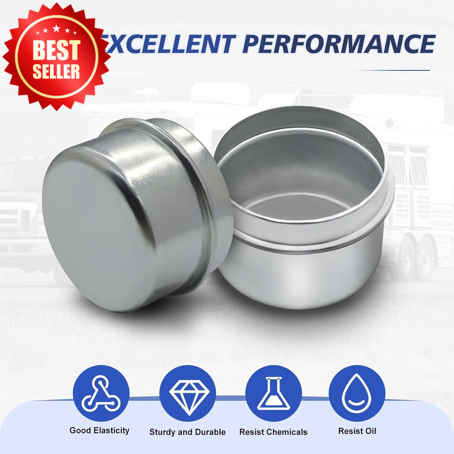 4 Pcs 1.78″ Trailer Axle Bearing Dust Cap for 5200-6000lb Hubs US