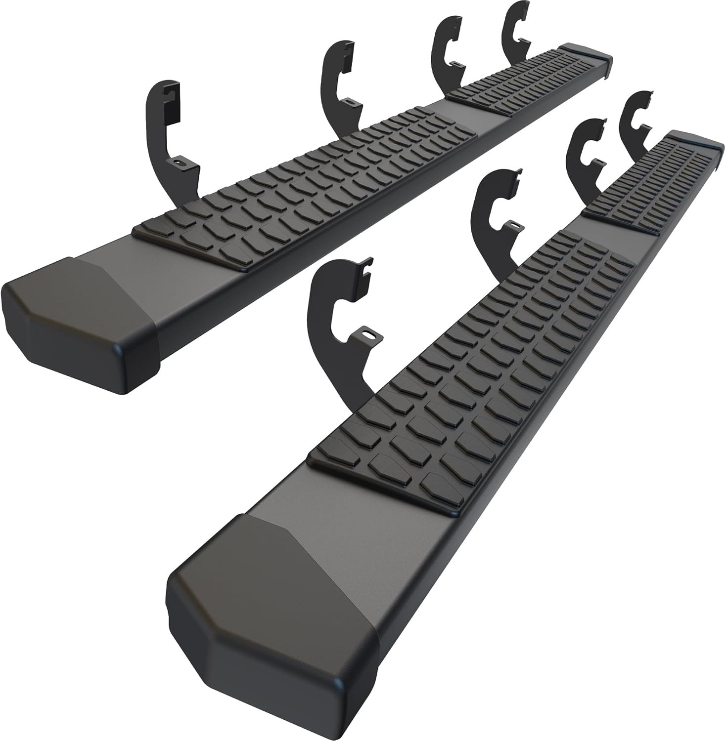 Black Aluminum Running Boards Side Steps Crew Cab 2019-2025 Silverado Sierra US
