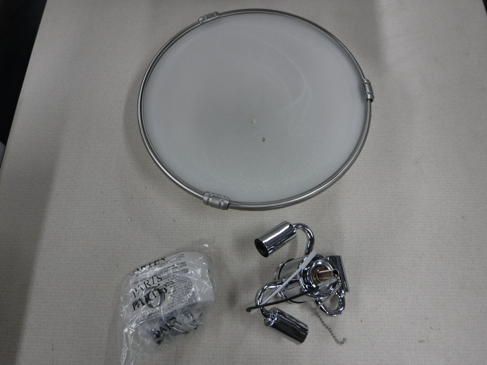 Fan Light Kit 3 Bulb Silver B10 Lamp NEW