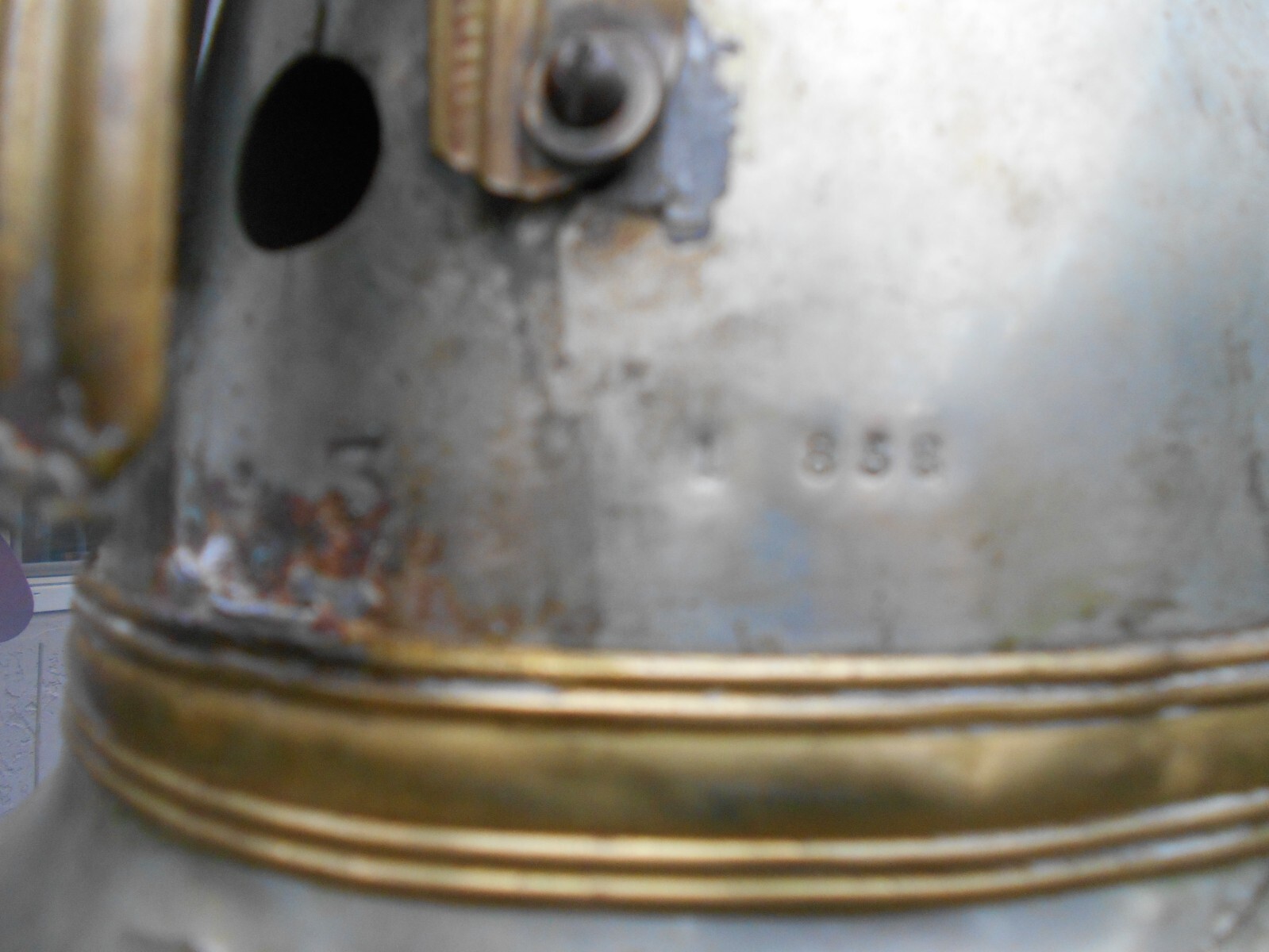 1860`s French second Empire brass fireman helmet