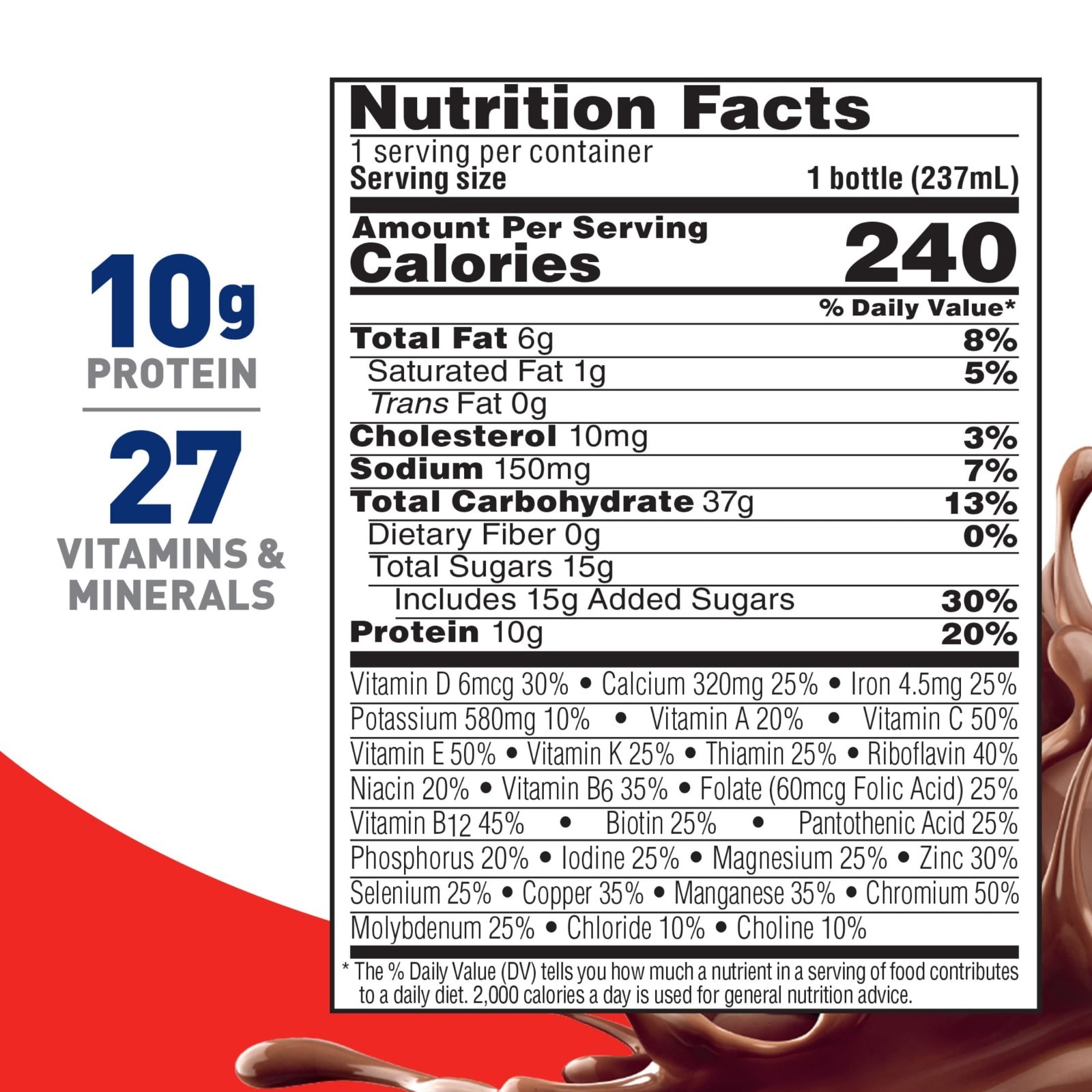 BOOST Original Balanced Nutritional Drink Protein Shakes, Chocolate, 8oz 30 Pack
