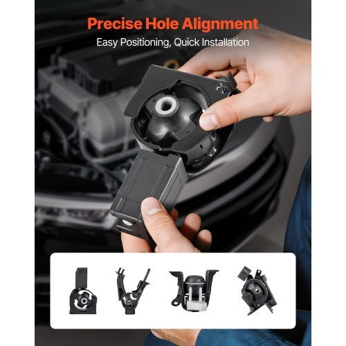 Engine and Transmission Motor Mount Kit Replacement, Set of 4, Compatible with