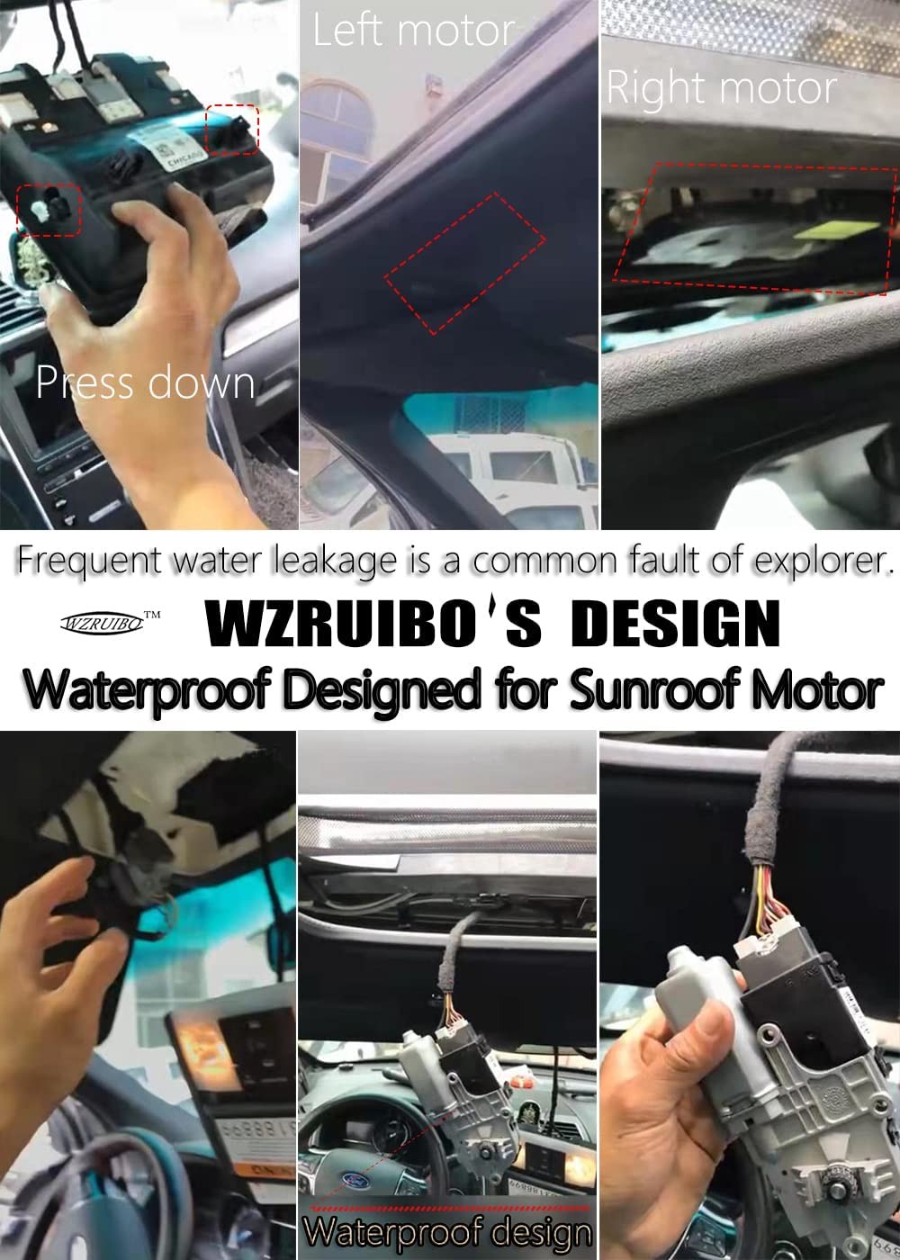 WZruibo Sunroof Moon Roof Motor for Ford Explorer 2011-2017,BB5Z-15790-A BB5Z…
