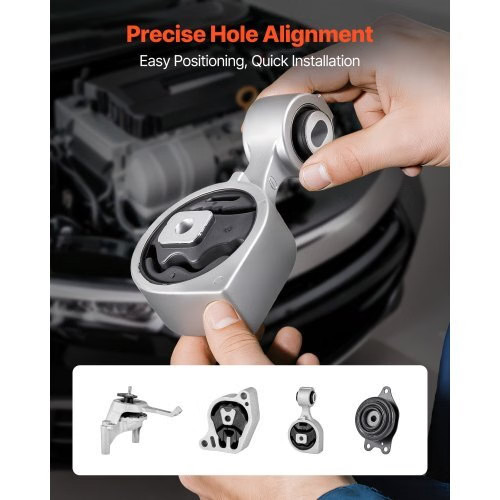 Engine and Transmission Motor Mount Kit Replacement, Set of 4, Compatible with