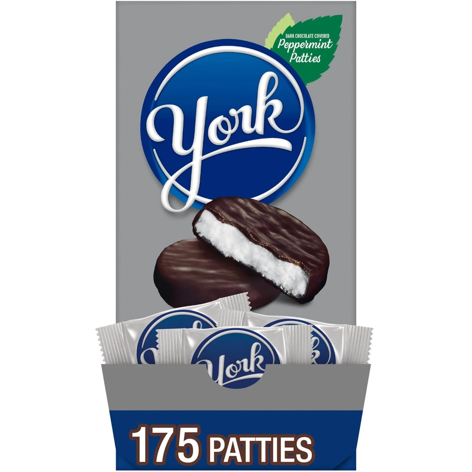 YORK Dark Chocolate Peppermint Patties Candy Bulk Box 84 oz 175 Pieces