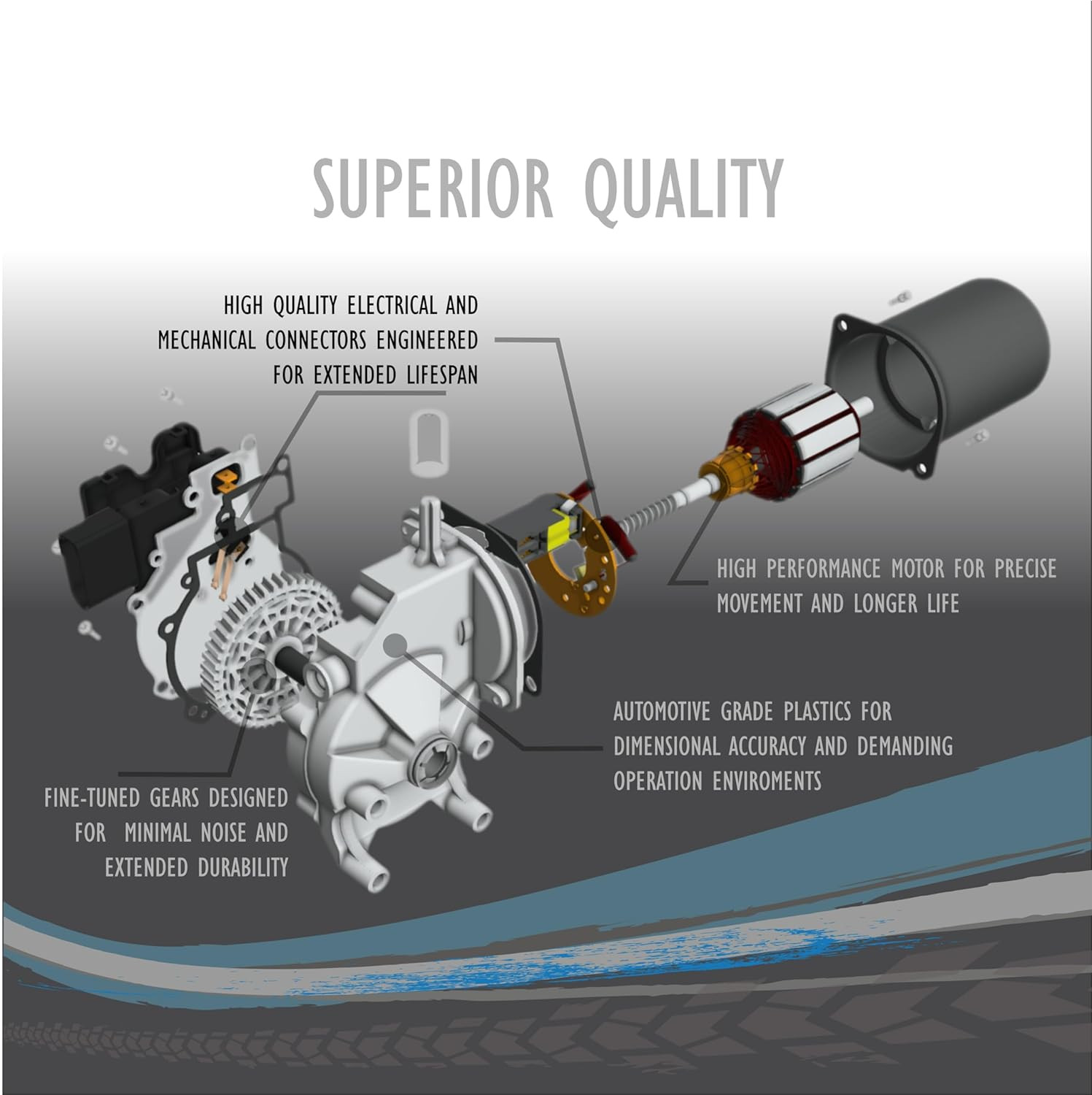 OEG Parts New Windshield Wiper Motor Compatible with Cadillac Chevrolet GMC 1990