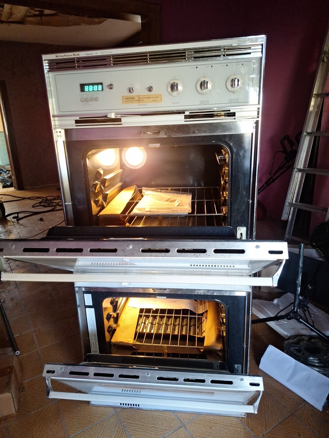 27 “Kitchenaid Double Door Wall Mount Oven