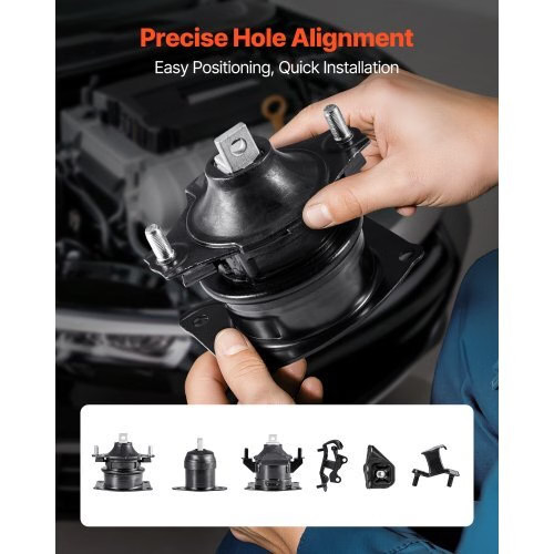 Engine Motor Mount and Transmission Mount Kit Replacement, Set of 6, Compatible