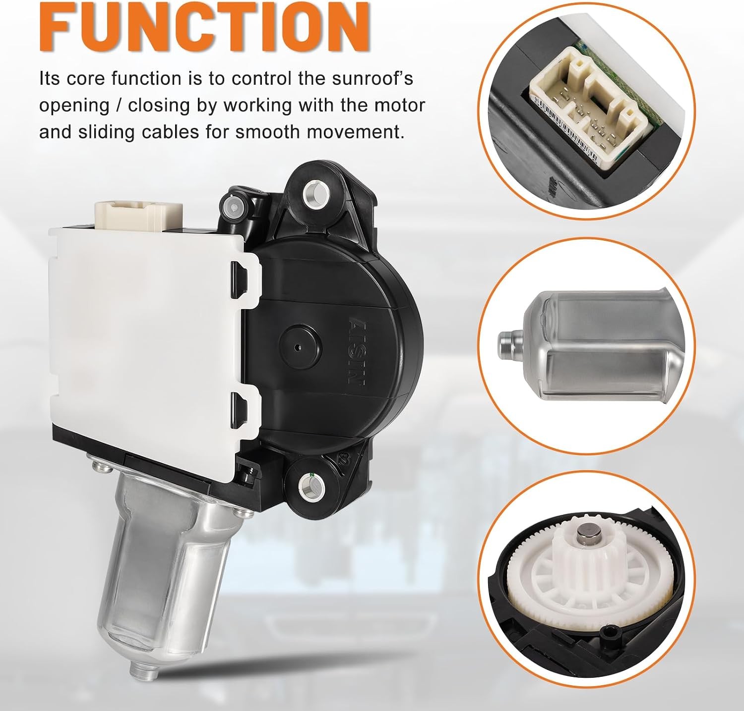 63260-0R030 Sunroof Motor Compatible with Toyota RAV4 2013-2018 Replace 632600R0
