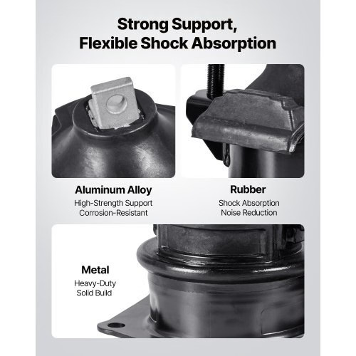 Engine Motor Mount and Transmission Mount Kit Replacement, Set of 6, Compatible