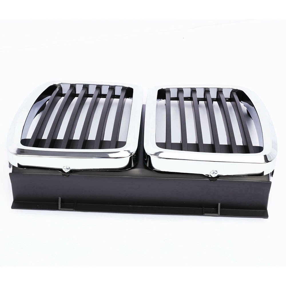 Front Hood Kidney Grille Grill Center Chrom Black for E30 M3 3 Serie2798