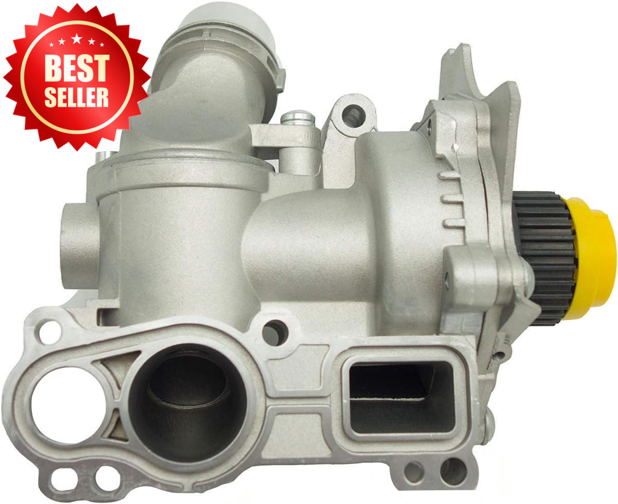 Aluminum Water Pump with Belt Compatible Audi A3 A4 VW Tiguan Jetta Golf