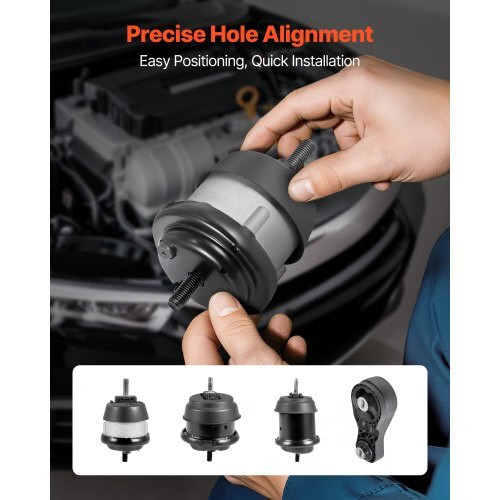 Engine and Transmission Motor Mount Kit Replacement, Set of 4, Compatible with 2