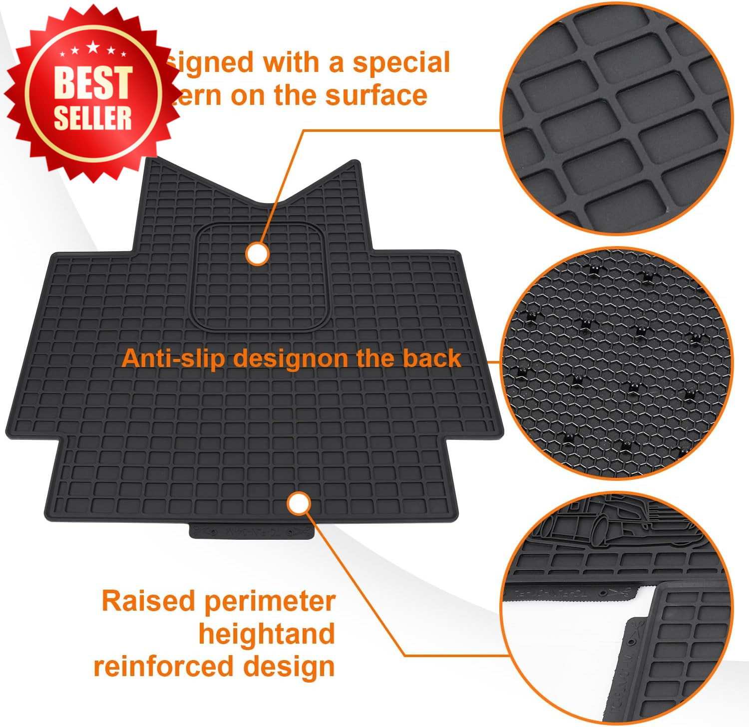 3pc Cascadia Floor Mats 18-23 Heavy Duty All-Weather Rubber Truck Liner US