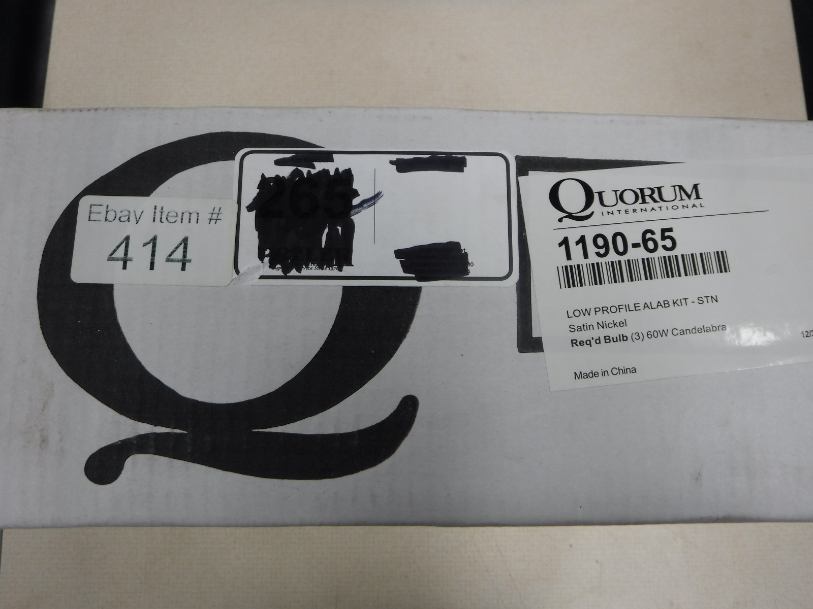 Fan Light Kit 3 Bulb Silver B10 Lamp NEW