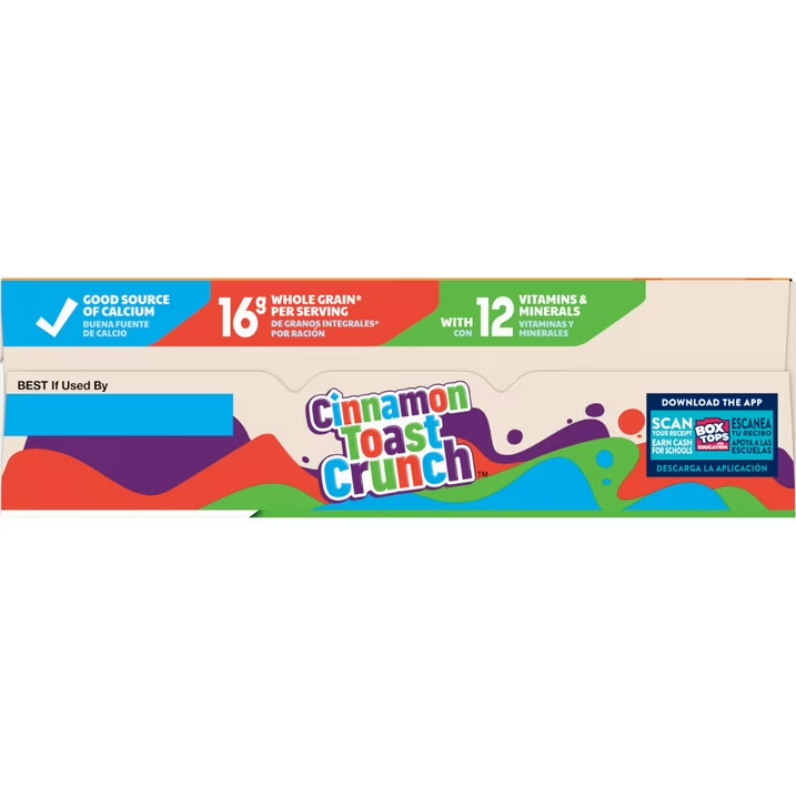Cinnamon Toast Crunch Breakfast Cereal, Crispy Cinnamon Cereal, Mega Size, 27 oz