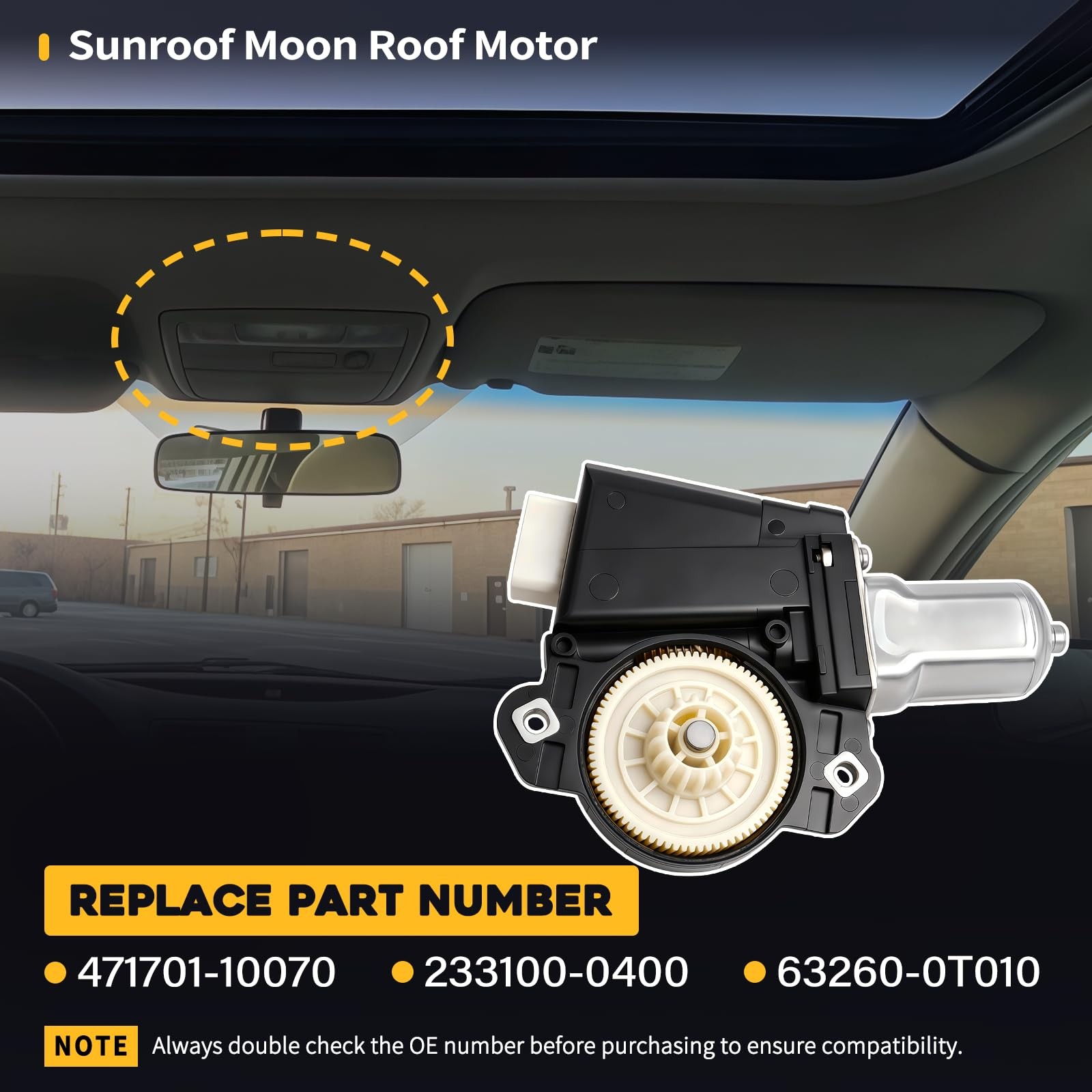 63260-0T010 Sunroof Moon Roof Motor Fit for Toyota Venza Camry 2007-2015 Fit …