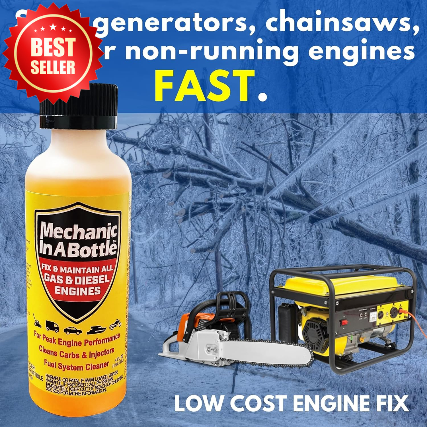 1 Gallon Gas Diesel Fuel System Cleaner Stabilizer 2-128-1 Jug US