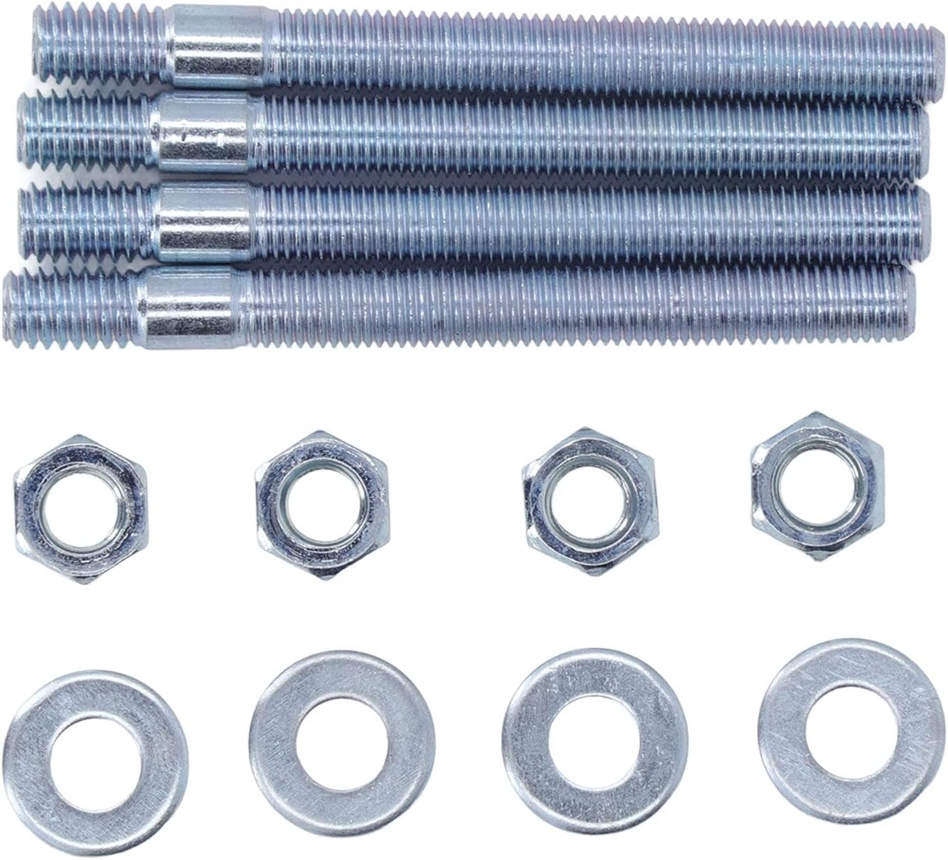 Carburetor Studs Kit, 3.5in Carburetor Studs Set Metal Carb Mounting Stud Kit…