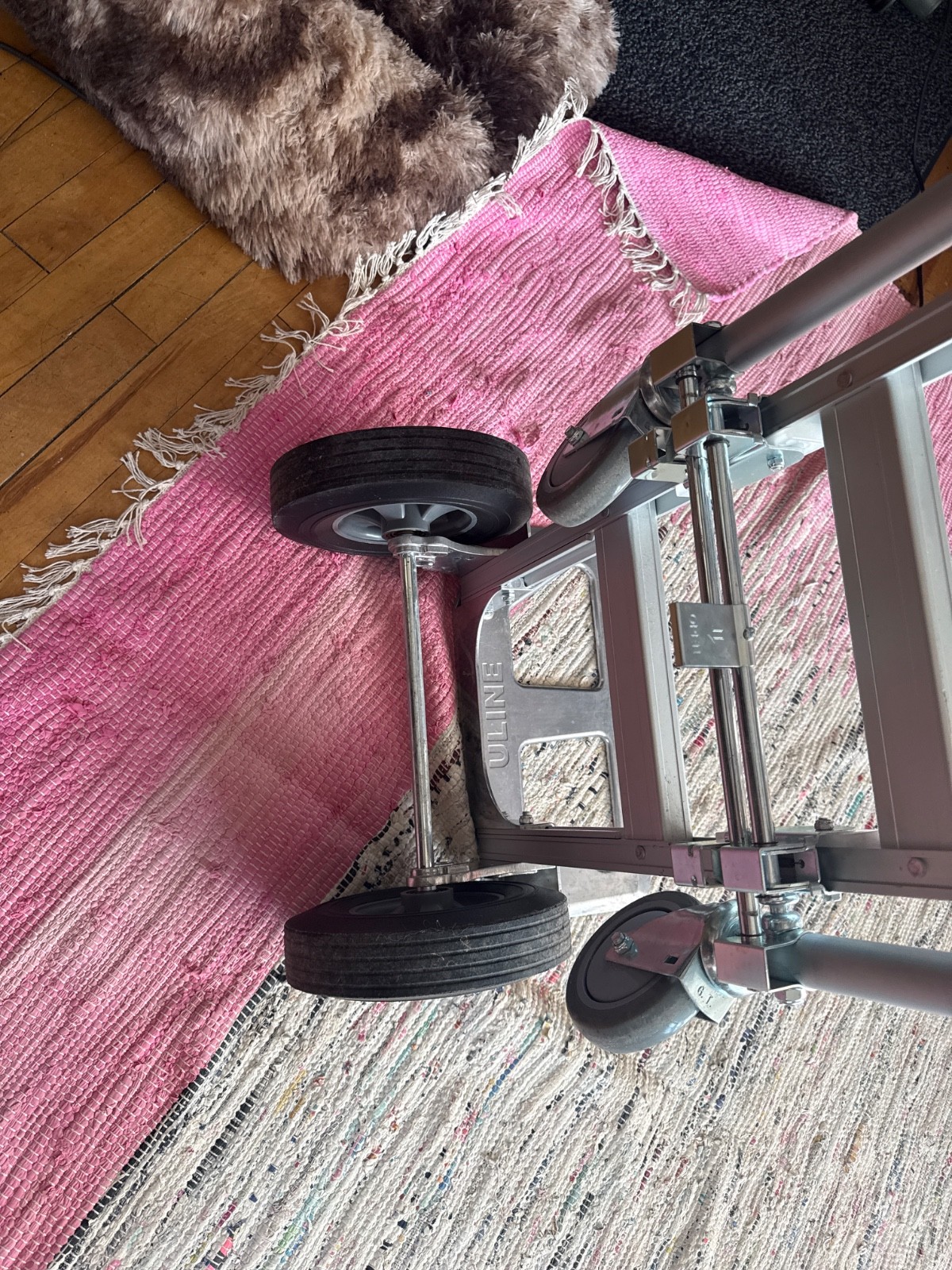 Gently used one time ULINE Convertible hand truck aluminum