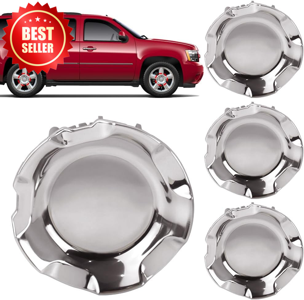 4pc Polished Aluminum Wheel Center Cap 20″ Silverado Tahoe 9596007 US