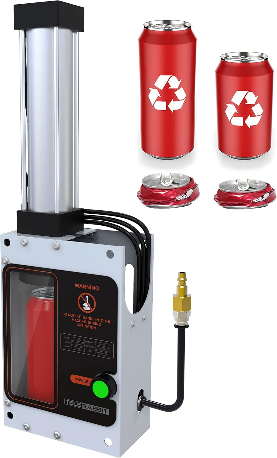 12oz 16oz Recycling Pneumatic Can Crusher Aluminum Wall Mounted Can Smasher US