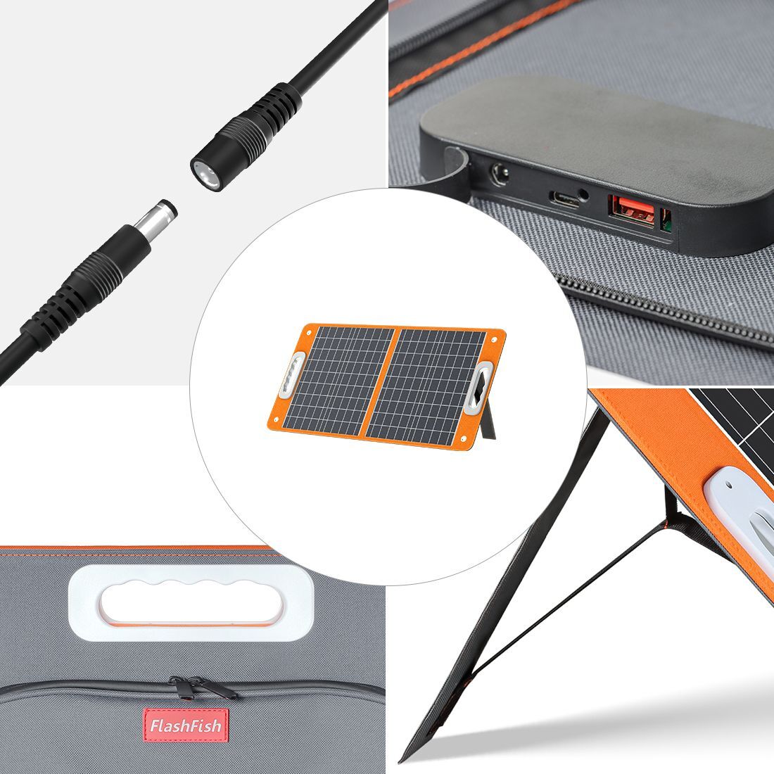 300W Solar Generator, FlashFish 60000mAh Portable Power Station Camping Potable