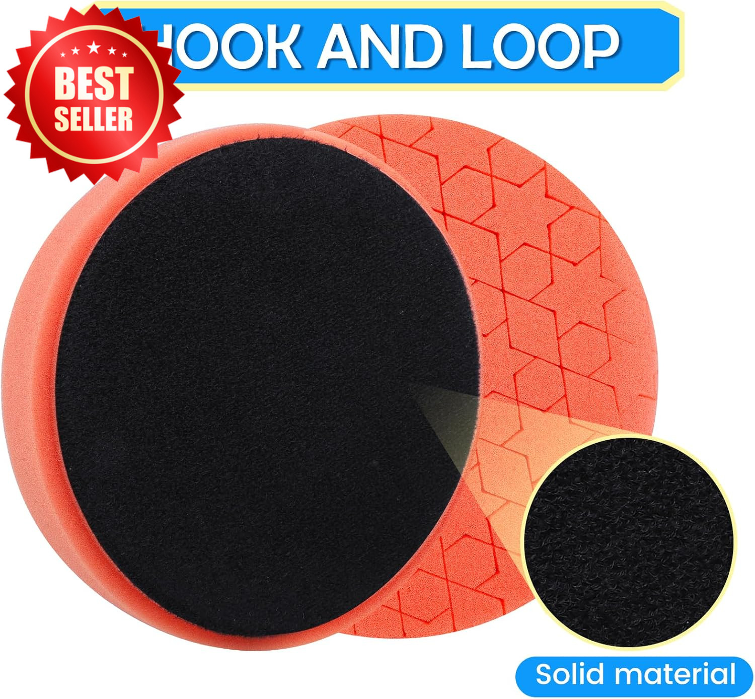 6 PC 6.5 Inch Buffing Polishing Pads Kit for 6 Inch Base Plate Auto US