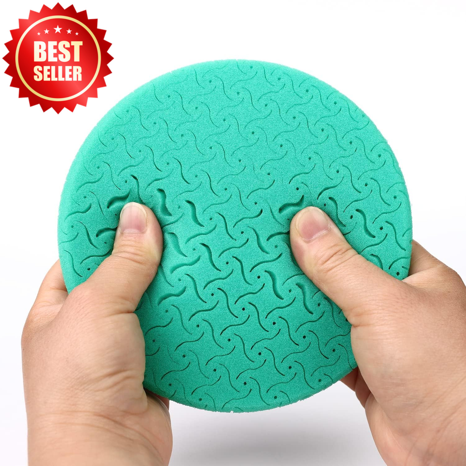 7 PC 6.5″ Buffing Pads Kit 6″ Plate Compounding Polish Wax Sponge Wool US