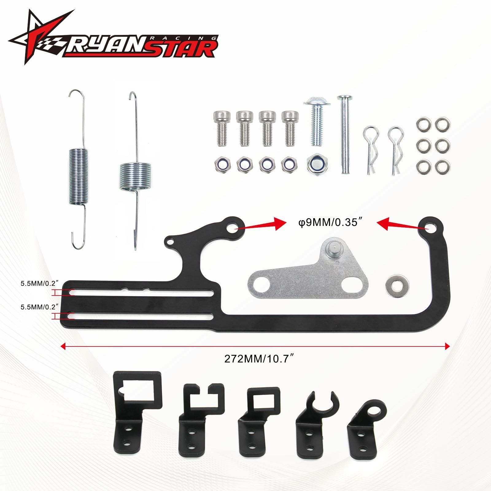 RYANSTAR RACING 304147 Carburetor Throttle Cable Mount EZ-EFI Cable Mount Kit…