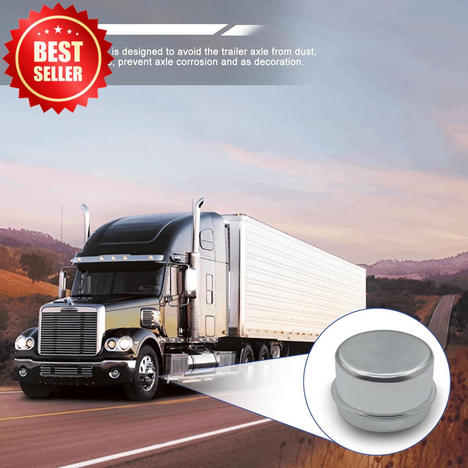 4 Pcs 1.78″ Trailer Axle Bearing Dust Cap for 5200-6000lb Hubs US