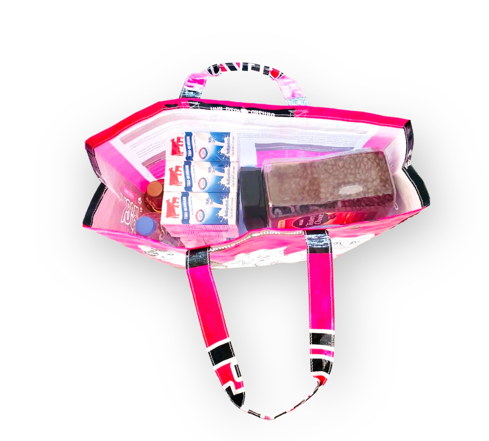 Shopping Bag made from Reusable animal feed bags Durable, beautiful reduce waste