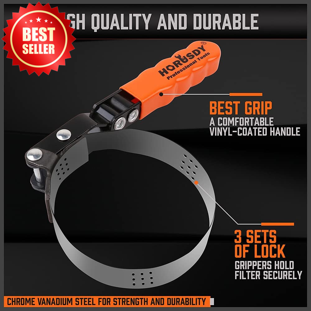 5 PC Adjustable Swivel Oil Filter Wrench Set 2-3/4″ – 5-1/4″ Auto US