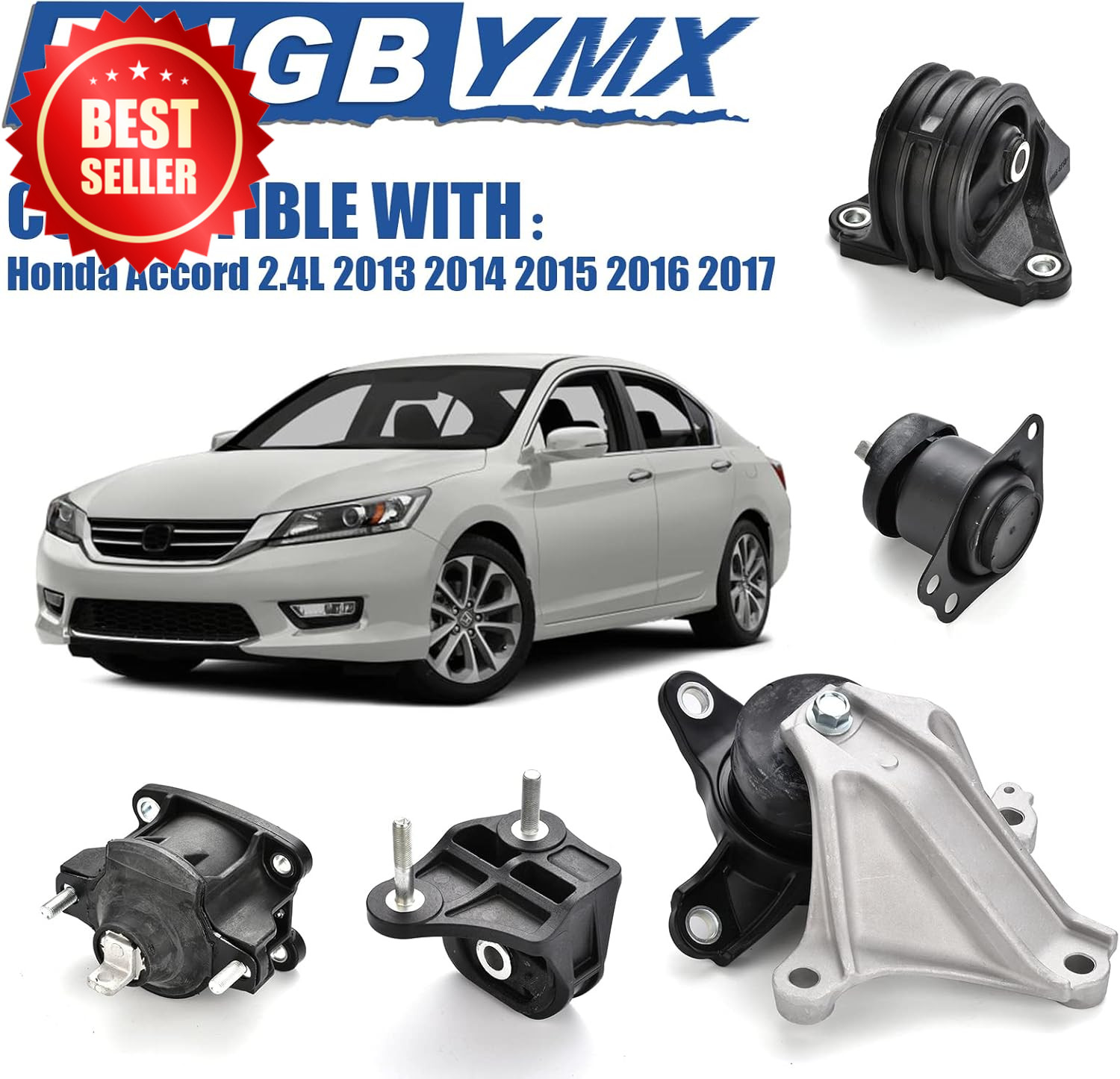 Engine Motor Mount Set for Accord 2.4L 2013-2017 Replaces A65072 A65054 US