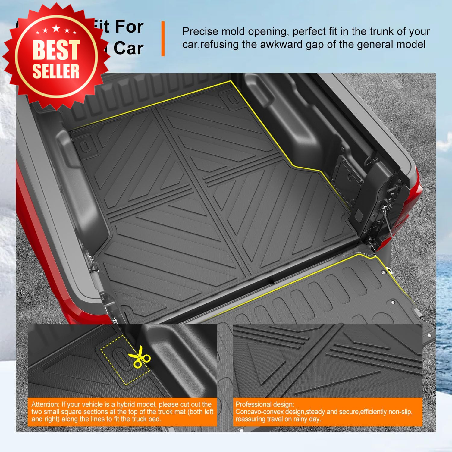 Truck Bed & Tailgate Mat Liner Kit 22-25 Maverick All Weather Protector US