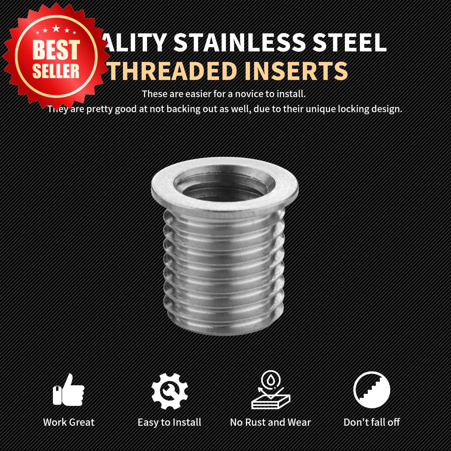 M8x1.25 Thread Repair Kit HSS Drill Tap 10pc Stainless Steel Insert US