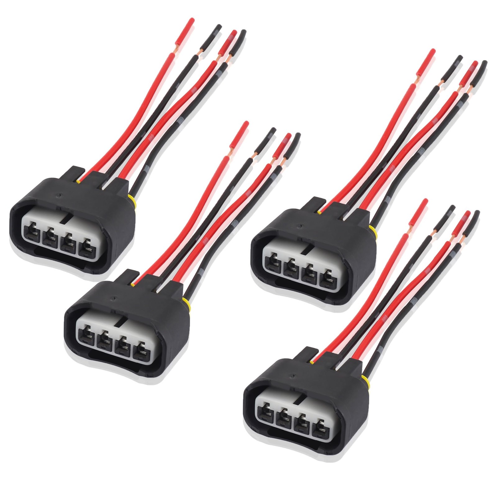 4PCS Ignition Coil Connector – Standard 4 Ports 1.11×0.94×0.6 inch